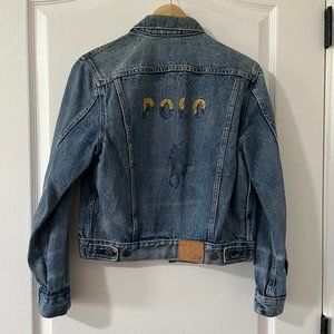 Polo Ralph Lauren Pony Logo Women's Denim Jean Trucker Jacket Sz Small